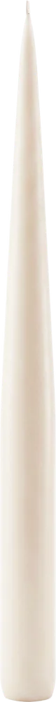 Soft ivory taper candle